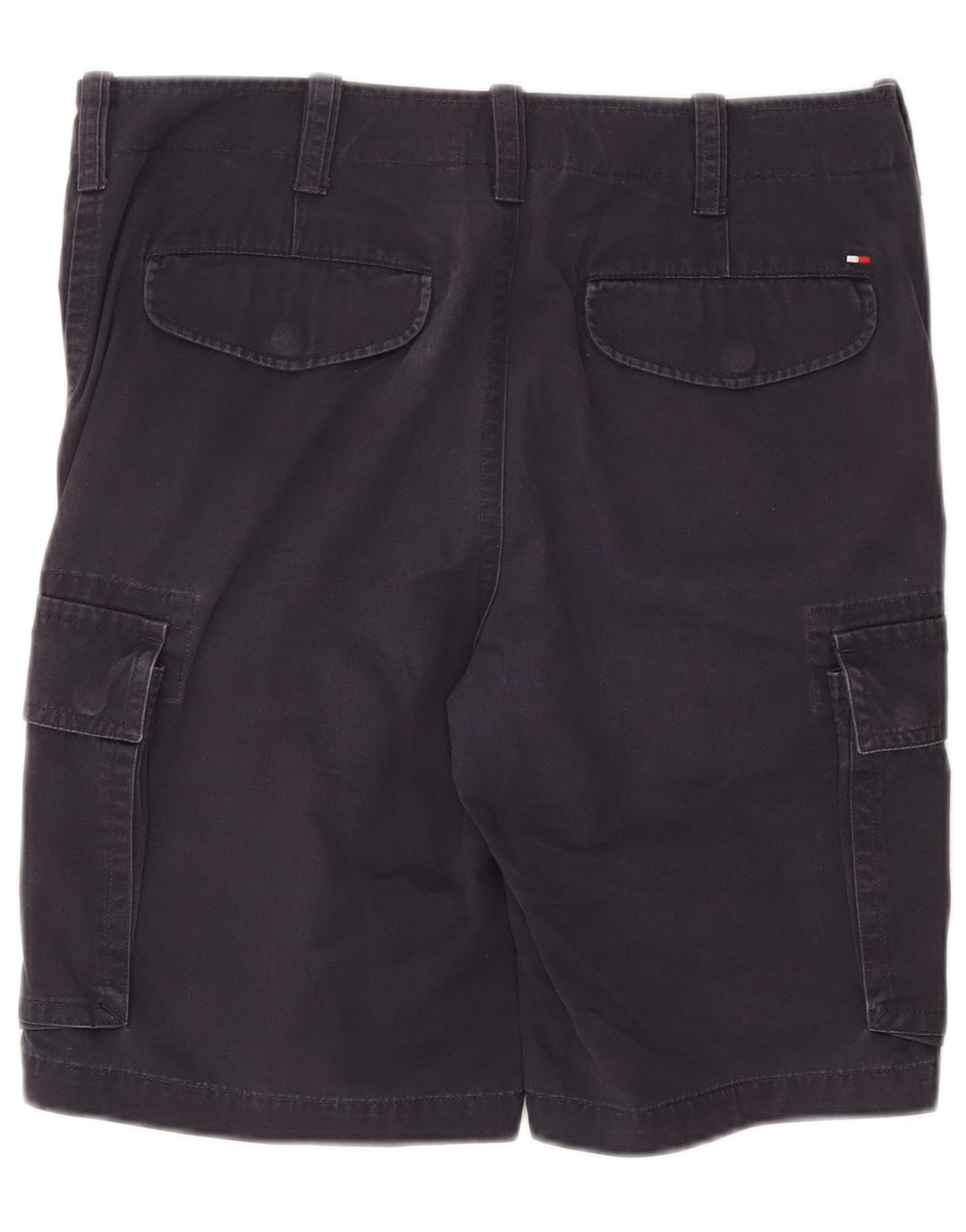 Tommy Hilfiger Mens Cargo Shorts W32 Large Navy Blue Cotton