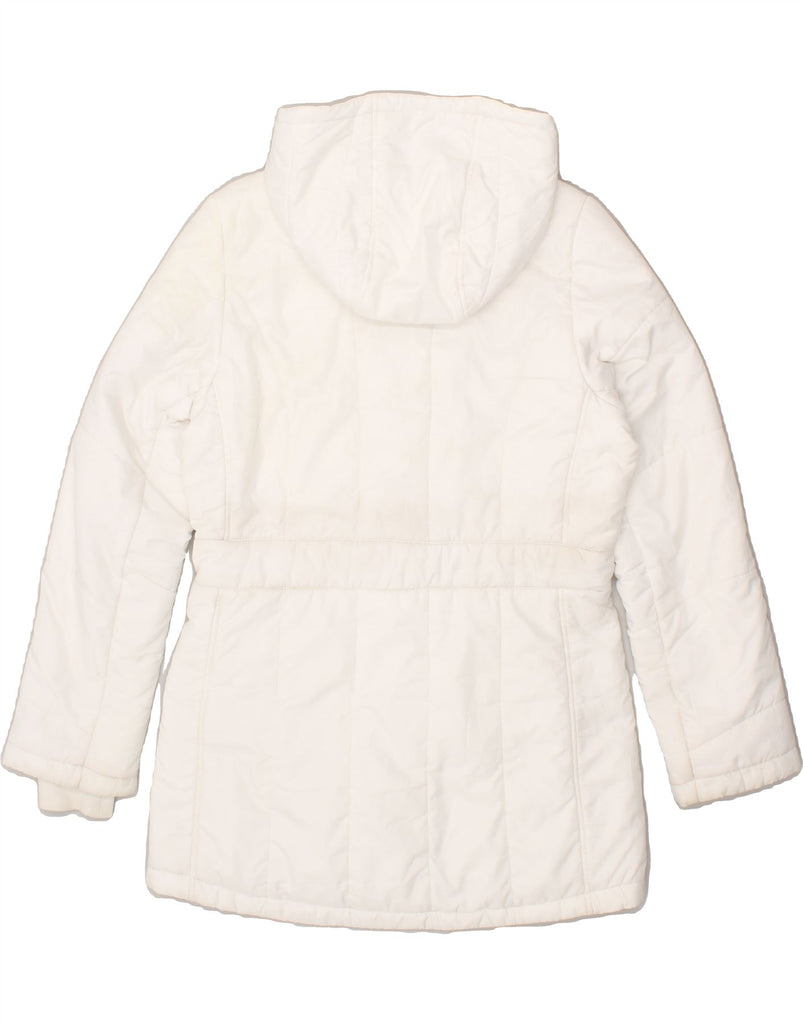 PUMA Womens Hooded Padded Jacket UK 14 Large White Vintage Puma and Second-Hand Puma from Messina Hembry 