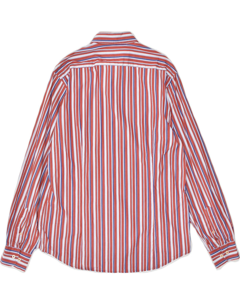 MARINA YACHTING Mens Slim Fit Shirt Size 43 Large Red Striped Cotton | Vintage Marina Yachting | Thrift | Second-Hand Marina Yachting | Used Clothing | Messina Hembry 