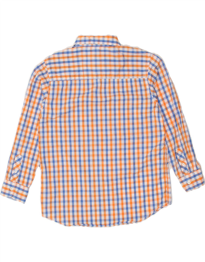 IZOD Boys Shirt 12-13 Years XL  Orange Gingham Cotton Vintage Izod and Second-Hand Izod from Messina Hembry 