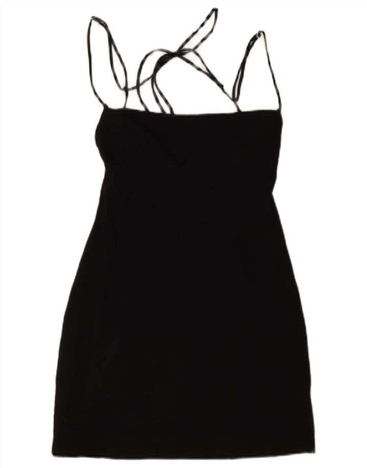 Zara Womens Mini Off Shoulder Dress UK 14 Medium Black