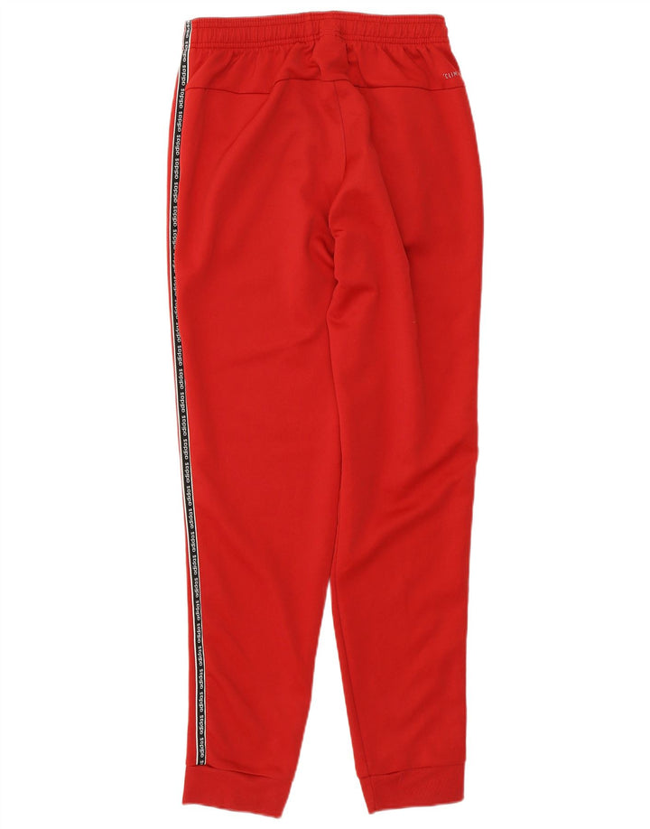 ADIDAS Mens Climalite Graphic Tracksuit Trousers Joggers Small  Red Cotton