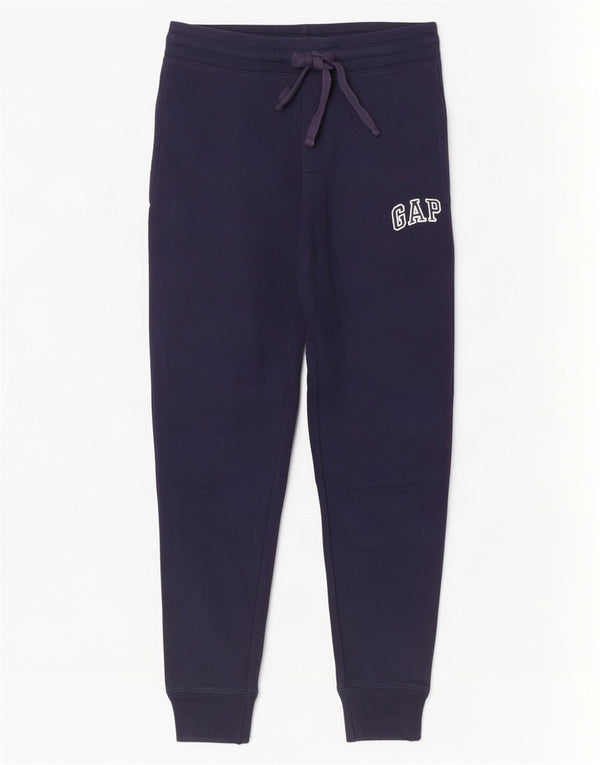 Gap Mens Graphic Tracksuit Trousers Joggers XS Navy Blue Cotton