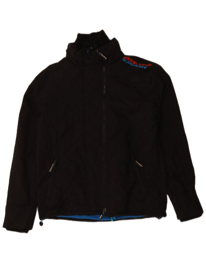 Superdry Mens Windcheater Windbreaker Jacket UK 40 Large Black Modern