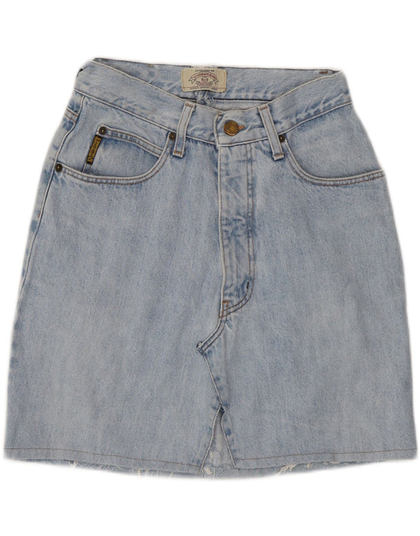 Armani Womens Denim Skirt W26 Small Blue