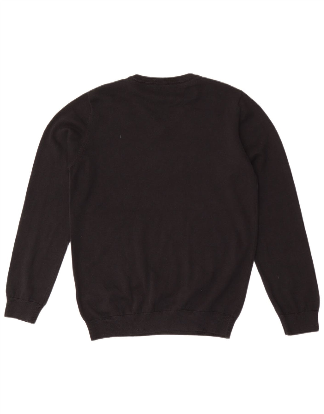 MARKS & SPENCER Boys V-Neck Jumper Sweater 14-15 Years Black Cotton