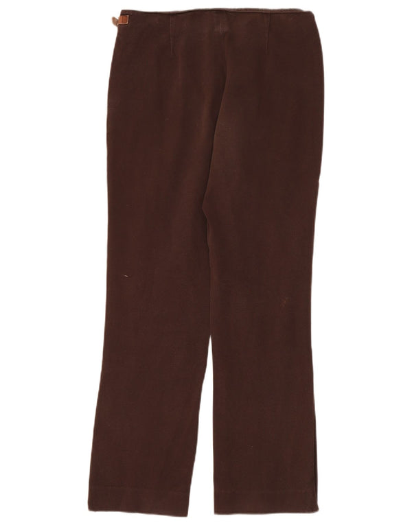 Dkny Womens Straight Casual Trousers US 8 Medium W32 L30 Brown Cotton