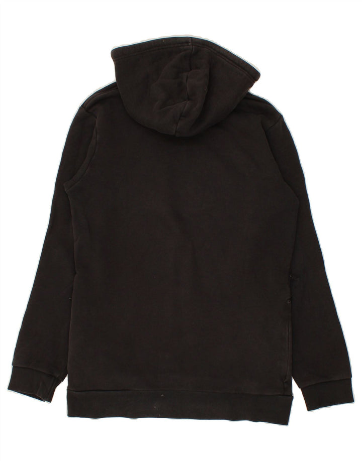 ADIDAS Mens Graphic Hoodie Jumper Small Black Vintage Adidas and Second-Hand Adidas from Messina Hembry 