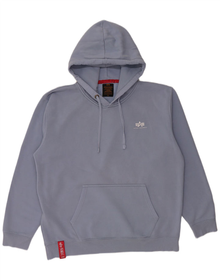 Alpha Industries Mens Hoodie Jumper 3XL Blue