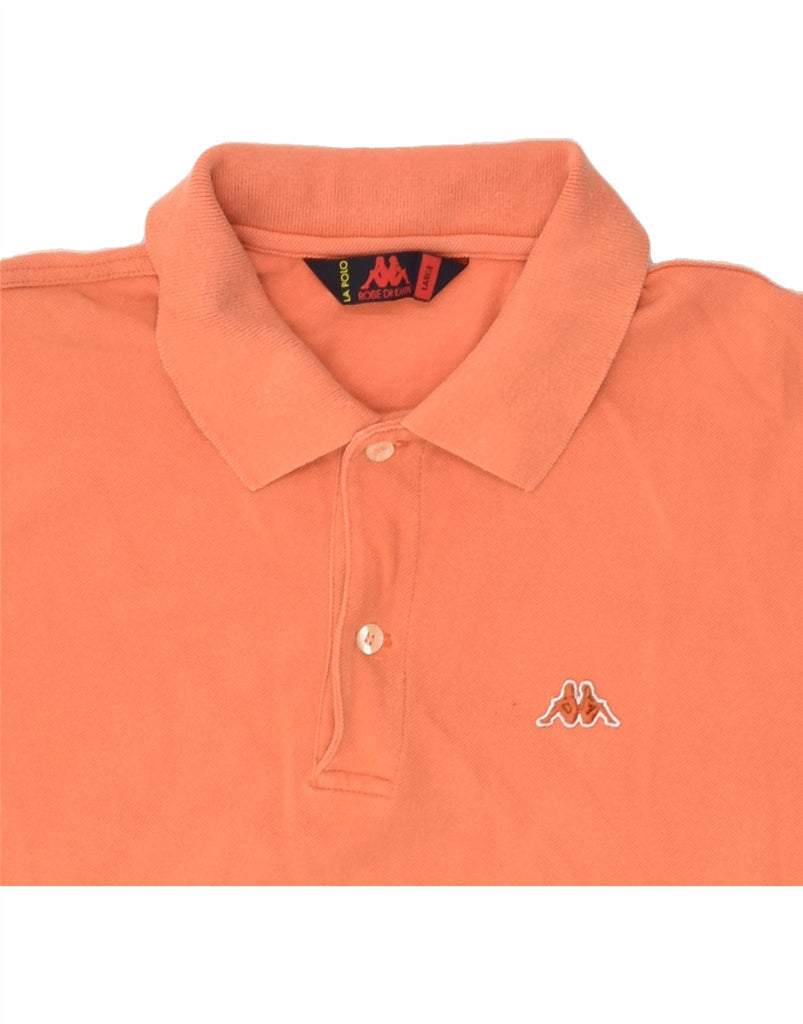 KAPPA Mens Polo Shirt Large Orange Cotton | Vintage Kappa | Thrift | Second-Hand Kappa | Used Clothing | Messina Hembry 