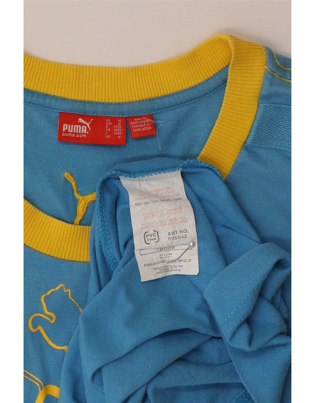 Puma Mens Graphic Vest Top Medium Blue Colourblock Cotton