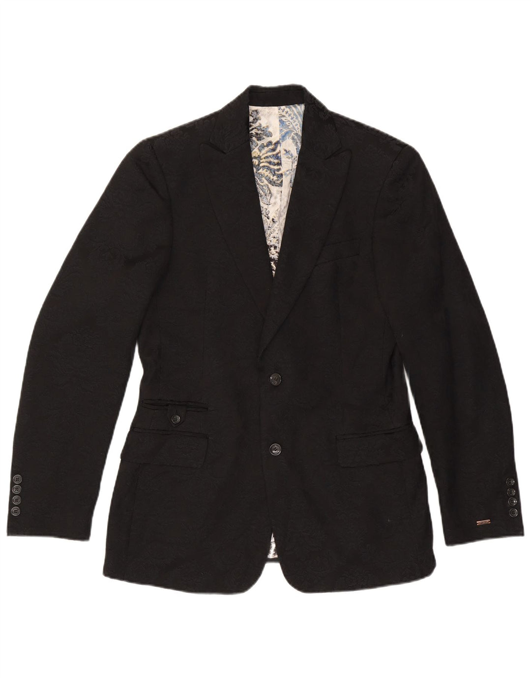 Just Cavalli Mens 2 Button Blazer Jacket UK 38 Medium Black