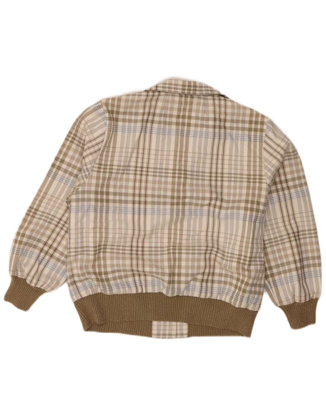 Vintage Womens Bomber Jacket IT 44 Medium Green Check Polyester