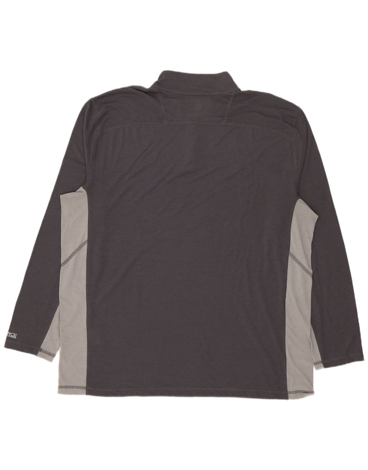 Carhartt Mens Zip Neck Pullover Tracksuit Top XL Grey Colourblock