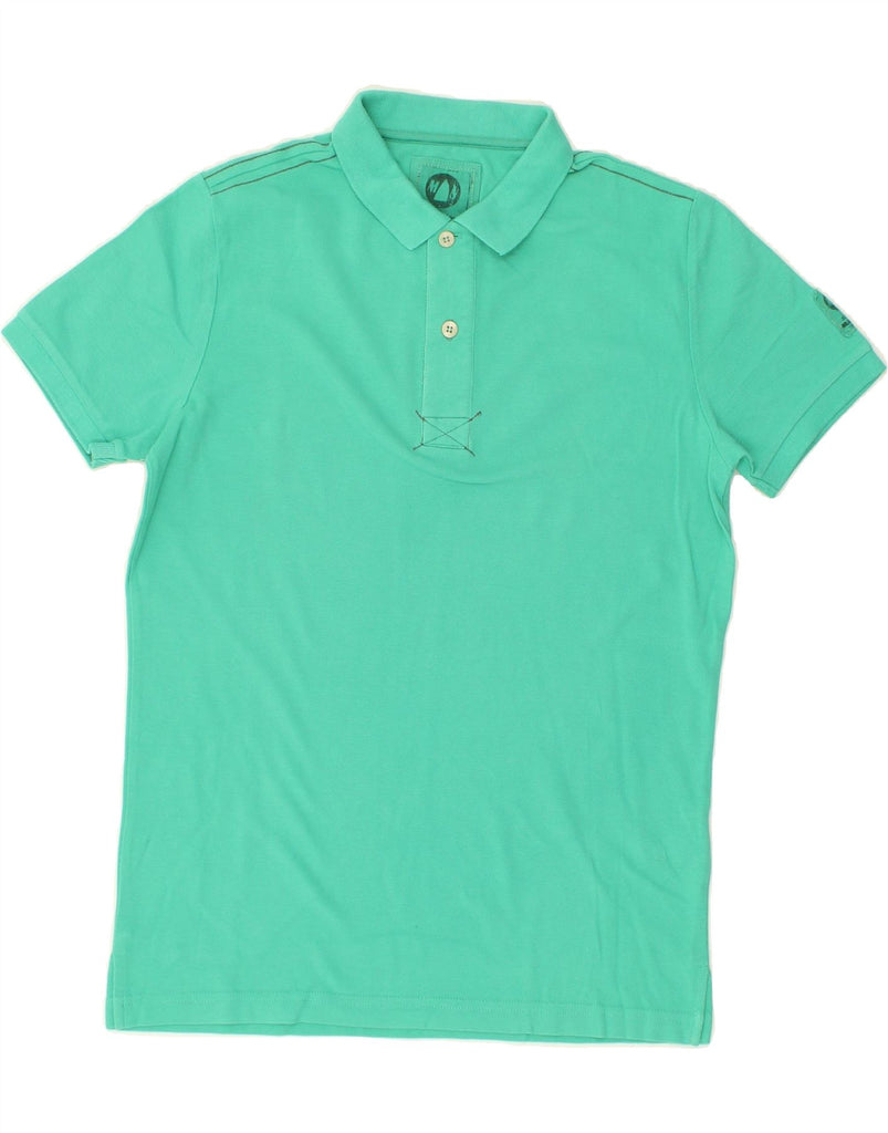 MURPHY & NYE Mens Polo Shirt Medium Green Cotton Vintage Murphy & Nye and Second-Hand Murphy & Nye from Messina Hembry 