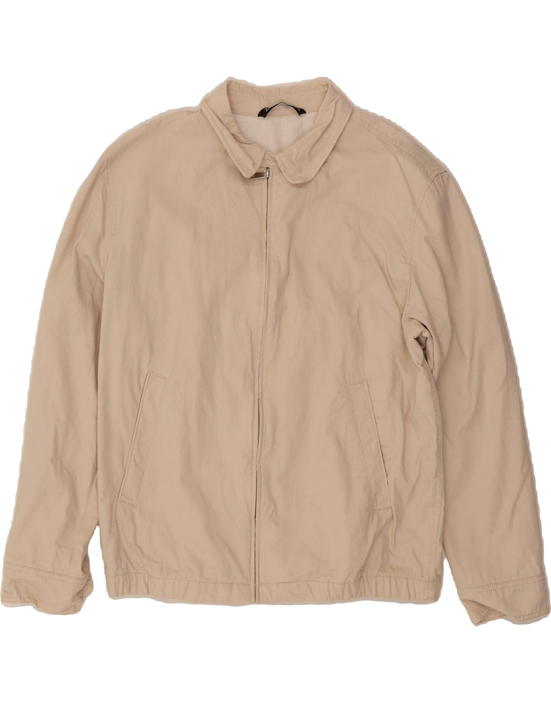 ZARA Mens Bomber Jacket UK 42 XL Beige Cotton Vintage Zara and Second-Hand Zara from Messina Hembry 