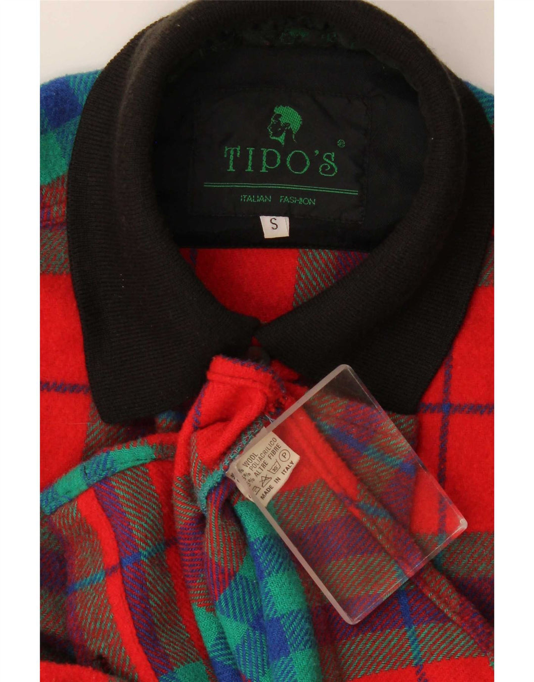 Tipo' S Mens Flannel Shirt Small Red Check Wool