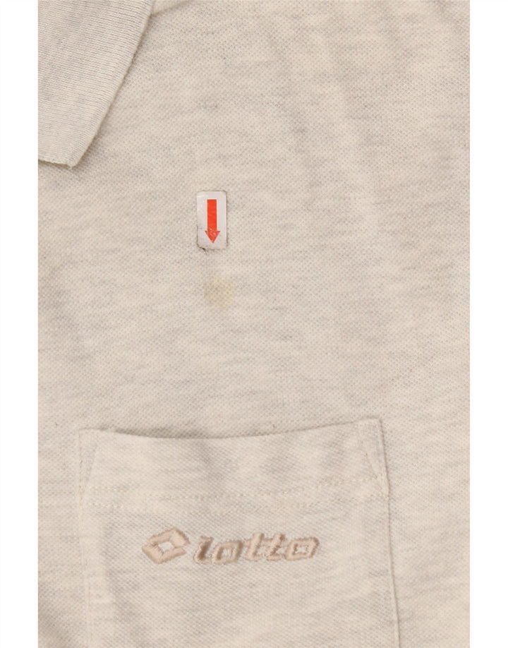 LOTTO Womens Short Sleeve Shirt Blouse UK 20 2XL Grey Cotton