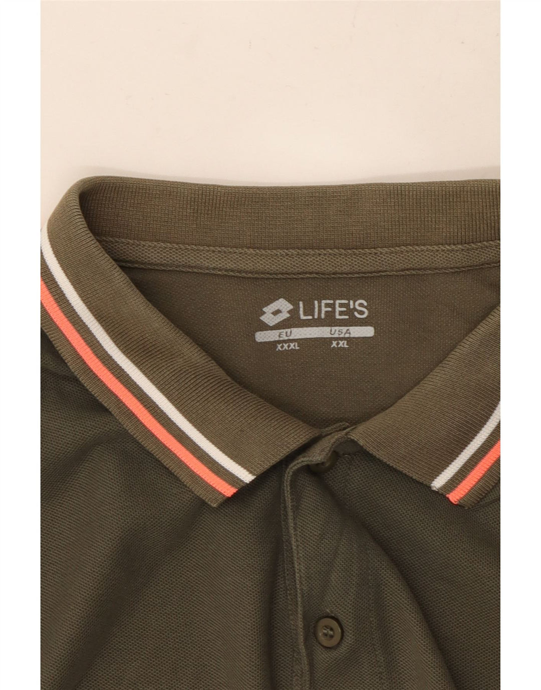 LOTTO Mens Life's Polo Shirt 2XL Khaki