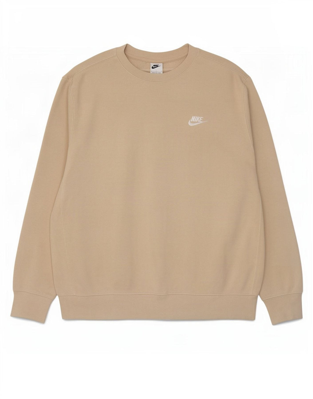 Nike Mens Sweatshirt Jumper Large Beige Cotton