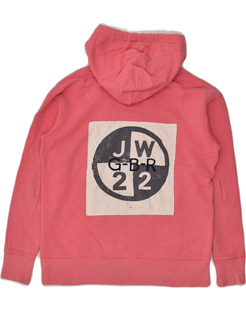 JACK WILLS Womens Loose Fit Graphic Hoodie Jumper UK 10 Small Pink Cotton | Vintage Jack Wills | Thrift | Second-Hand Jack Wills | Used Clothing | Messina Hembry 