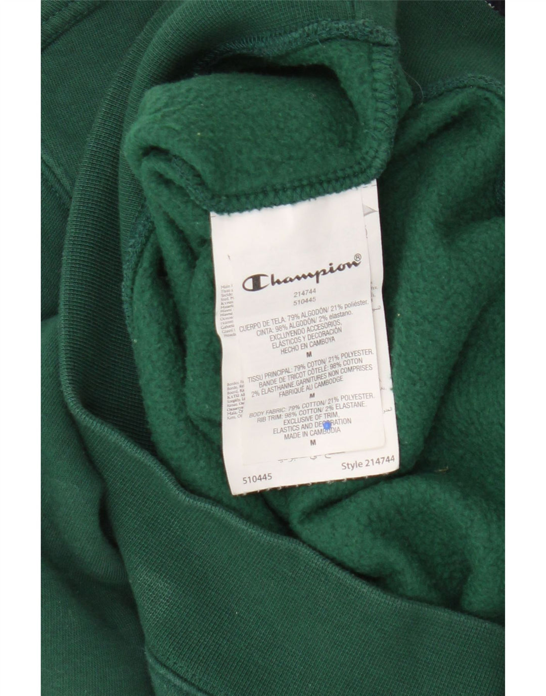 Champion Mens Graphic Sweatshirt Jumper Medium Green Cotton