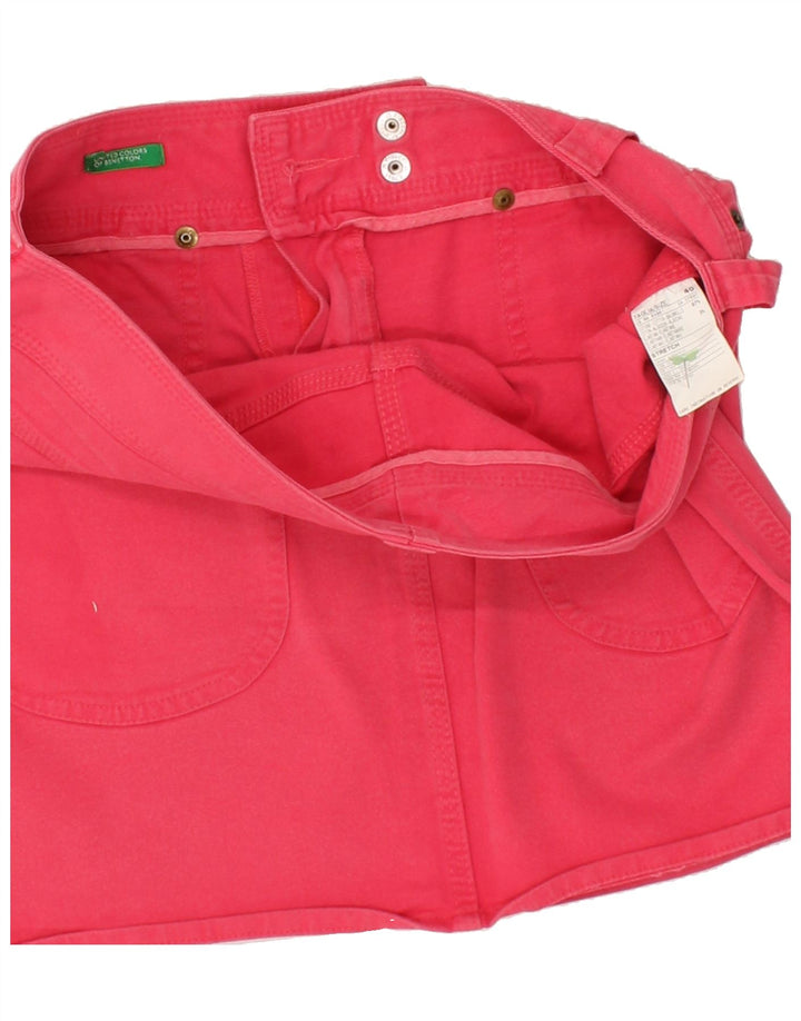 BENETTON Womens Mini Skirt IT 40 Small W30 Pink Cotton Vintage Benetton and Second-Hand Benetton from Messina Hembry 
