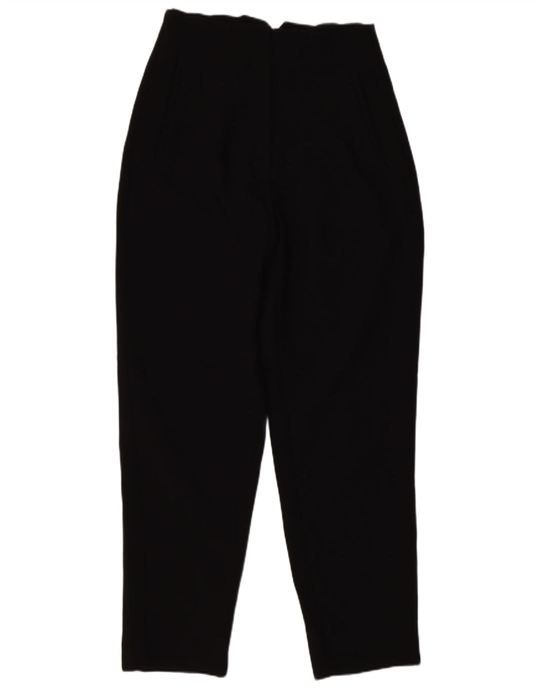Zara Womens High Waist Suit Trousers Small W26 L26 Black Polyester