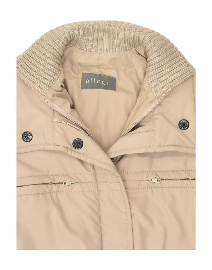 ALLEGRI Womens Padded Coat IT 46 Large Beige Polyester | Vintage Allegri | Thrift | Second-Hand Allegri | Used Clothing | Messina Hembry 