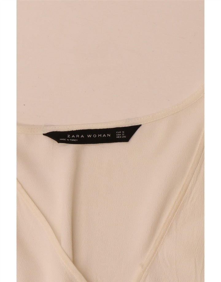Zara Womens Sleeveless A-Line Dress UK 10 Small White