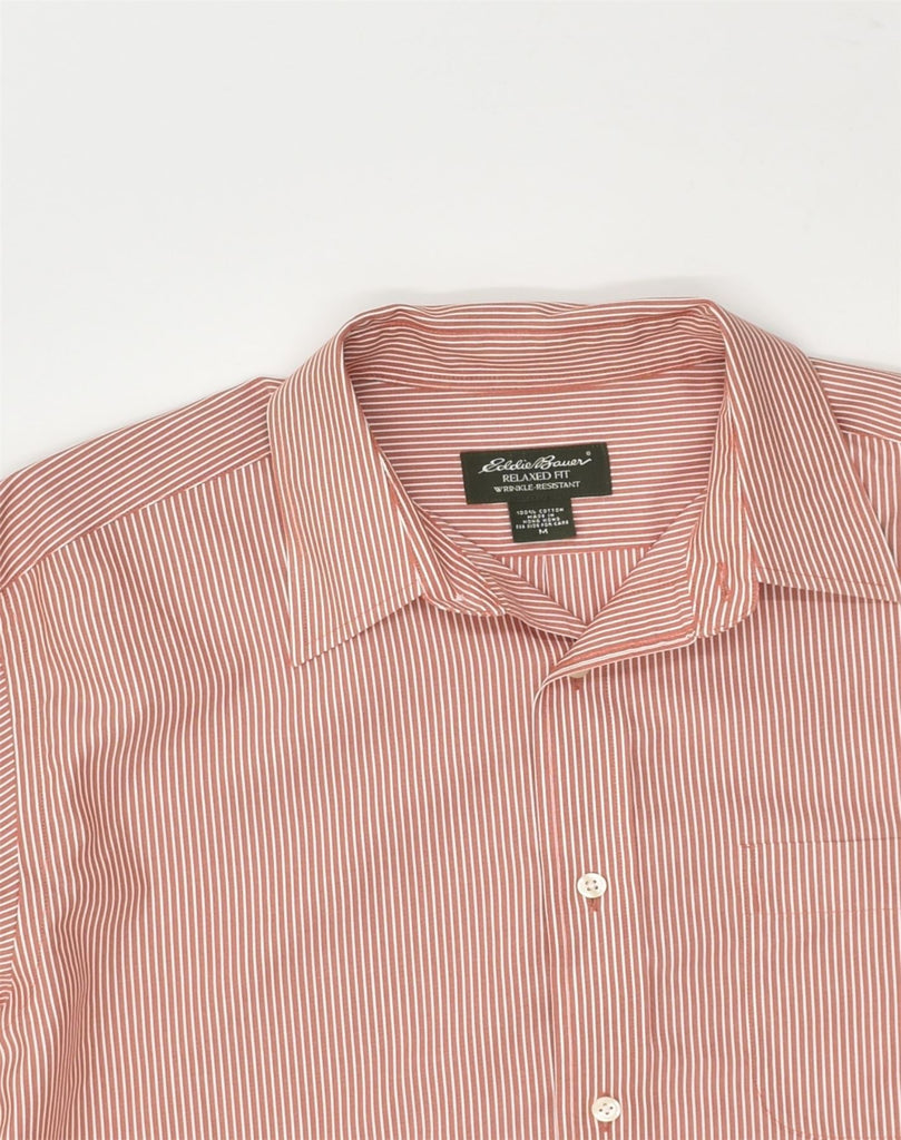 EDDIE BAUER Mens Relaxed Fit Shirt Medium Red Striped Cotton | Vintage Eddie Bauer | Thrift | Second-Hand Eddie Bauer | Used Clothing | Messina Hembry 