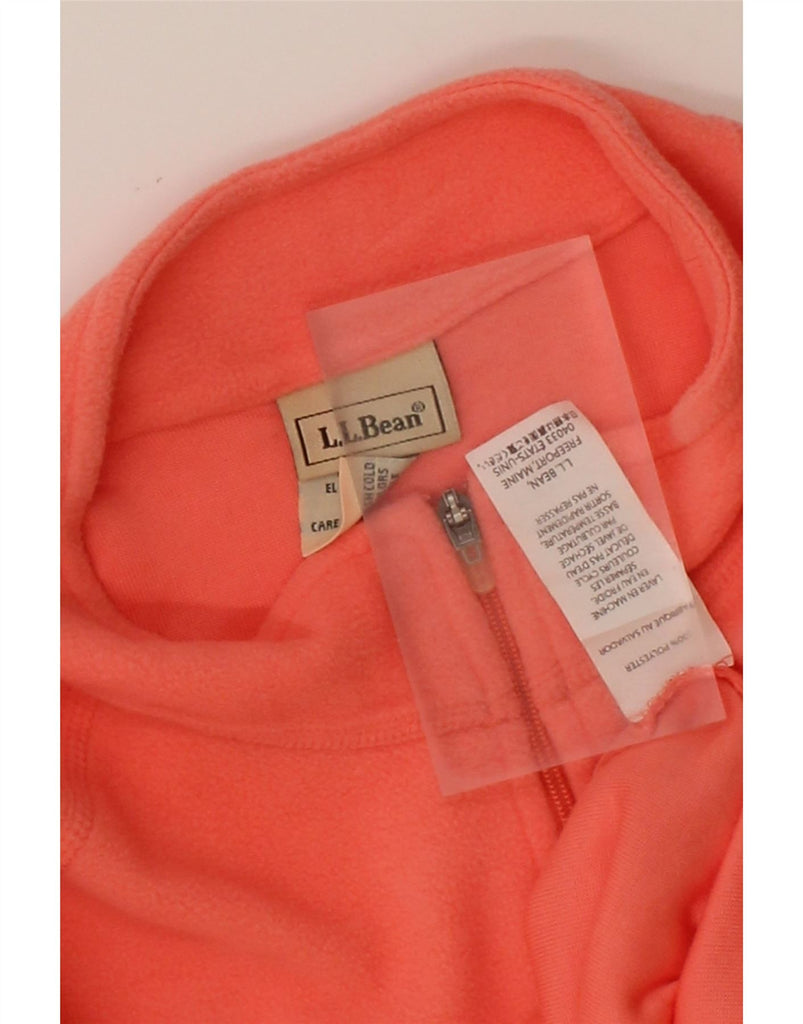 L.L.BEAN Womens Zip Neck Fleece Jumper UK 18 XL Pink Polyester Vintage L.L.Bean and Second-Hand L.L.Bean from Messina Hembry 