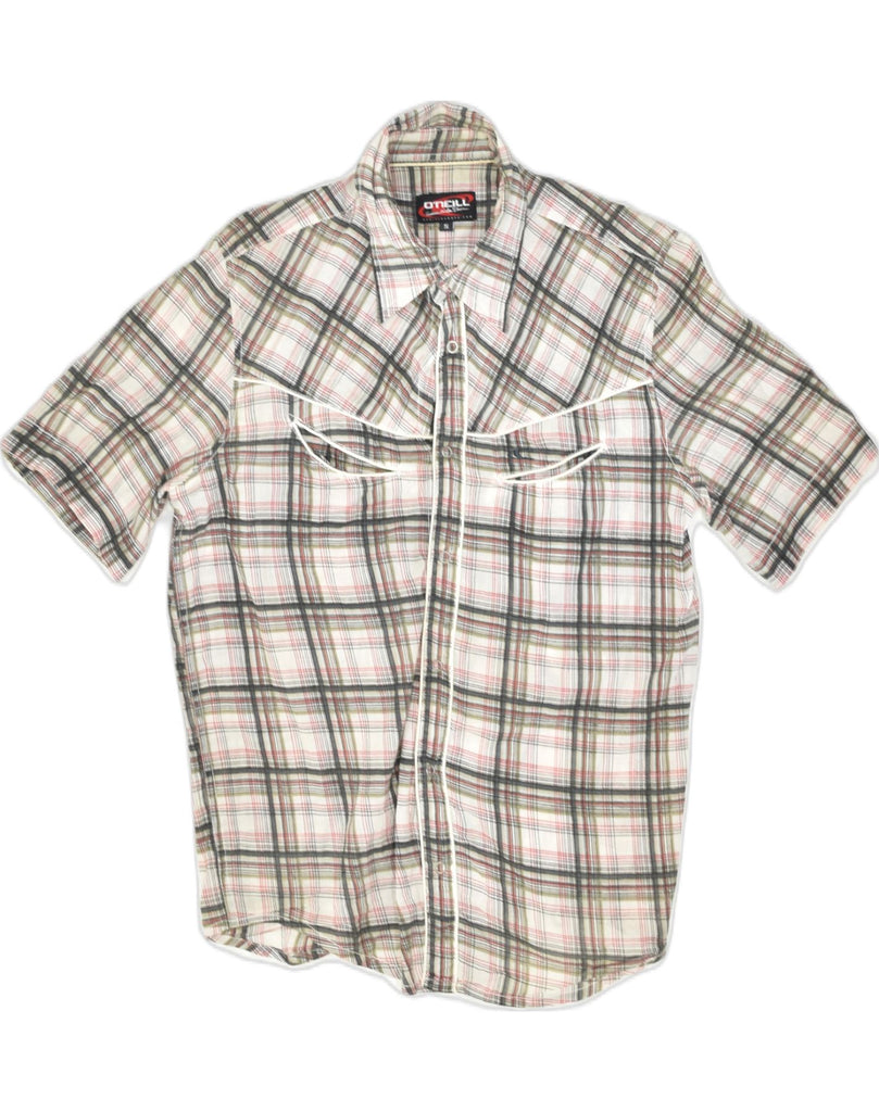 O'NEILL Mens Short Sleeve Shirt Small Grey Check Cotton | Vintage | Thrift | Second-Hand | Used Clothing | Messina Hembry 