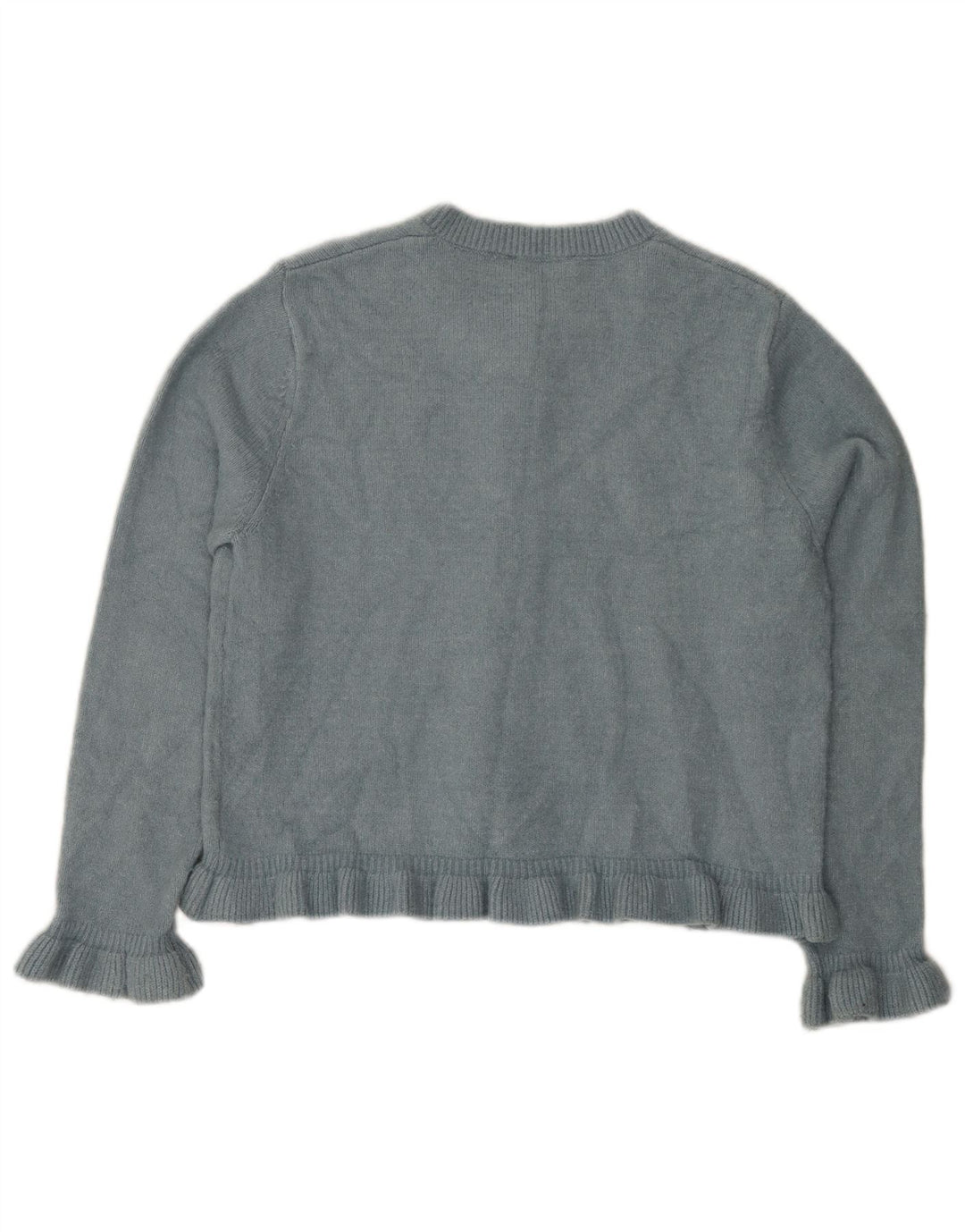 Zara Womens Cardigan Sweater UK 14 Medium Blue Polyester