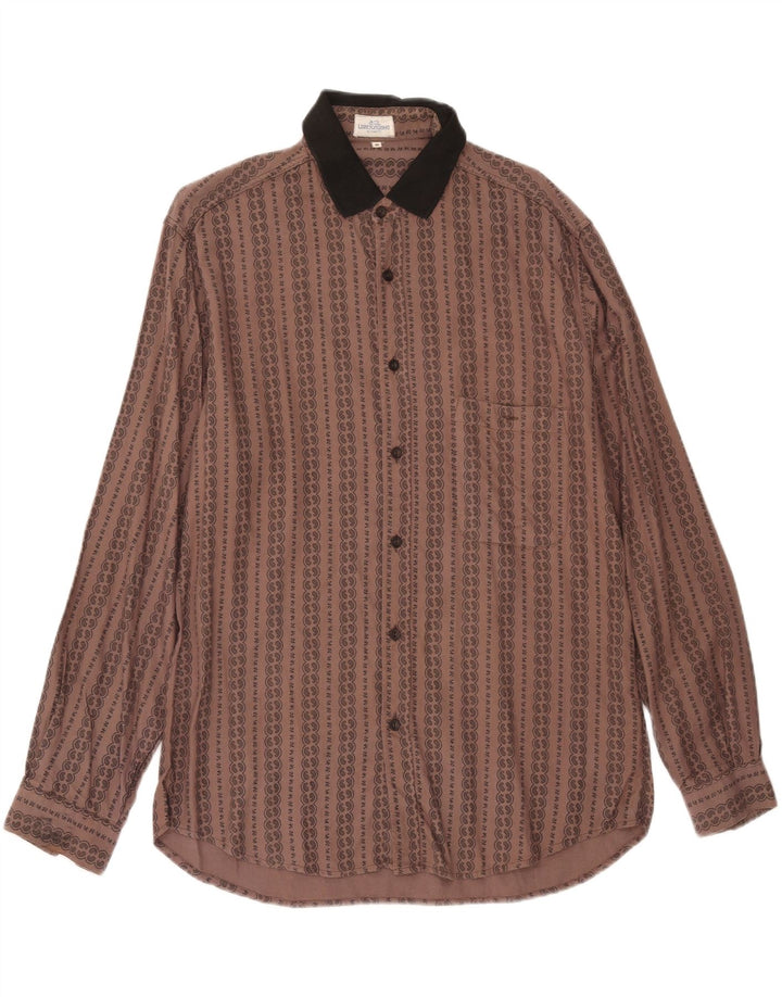 ZANOTTI Mens Shirt Medium Brown Paisley Vintage Zanotti and Second-Hand Zanotti from Messina Hembry 