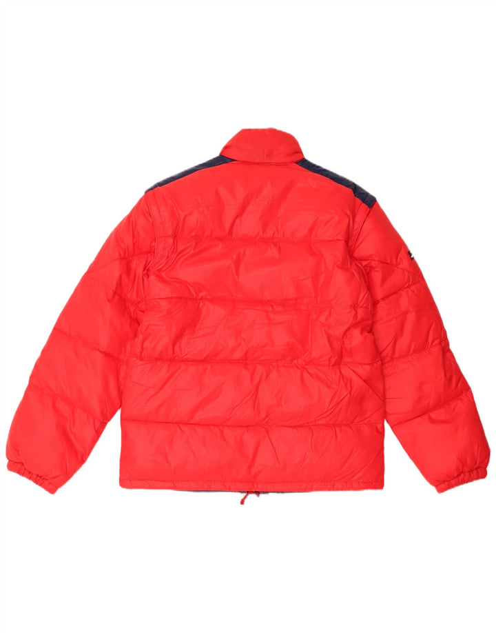 Vintage Mens Padded Jacket IT 44 XS Red Colourblock Polyamide