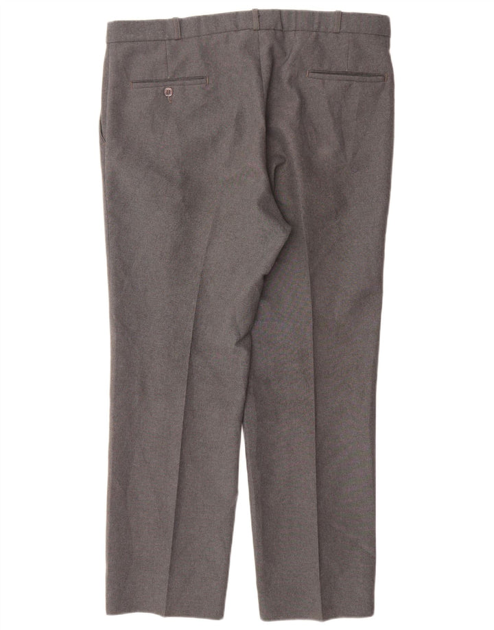 Farah Mens Pegged Suit Trousers W38 L30 Grey Polyester