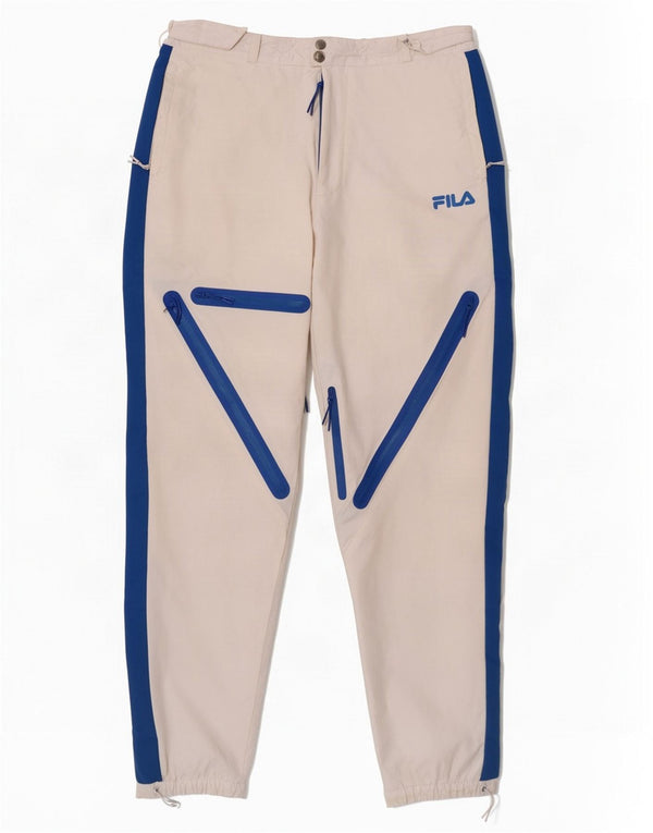 Fila Mens Ski Trousers Medium White Colourblock Nylon