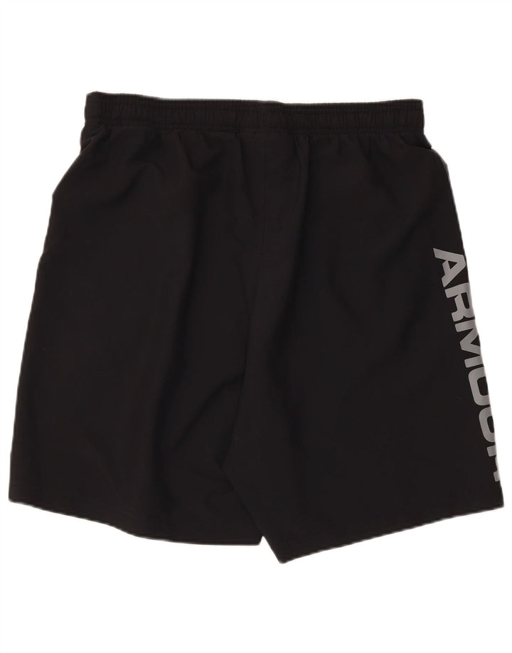 UNDER ARMOUR Mens Heat Gear Graphic Sport Shorts Large  Black Polyester