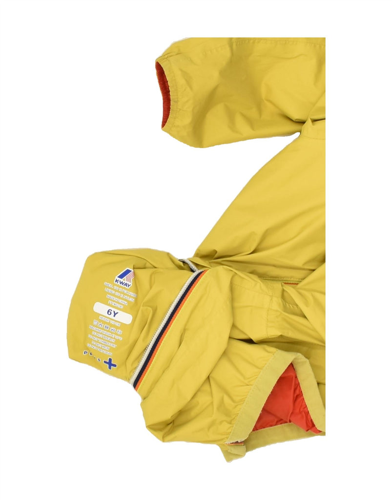 K-WAY Boys Hooded Reversible Jacket 5-6 Years Yellow Polyamide | Vintage K-Way | Thrift | Second-Hand K-Way | Used Clothing | Messina Hembry 