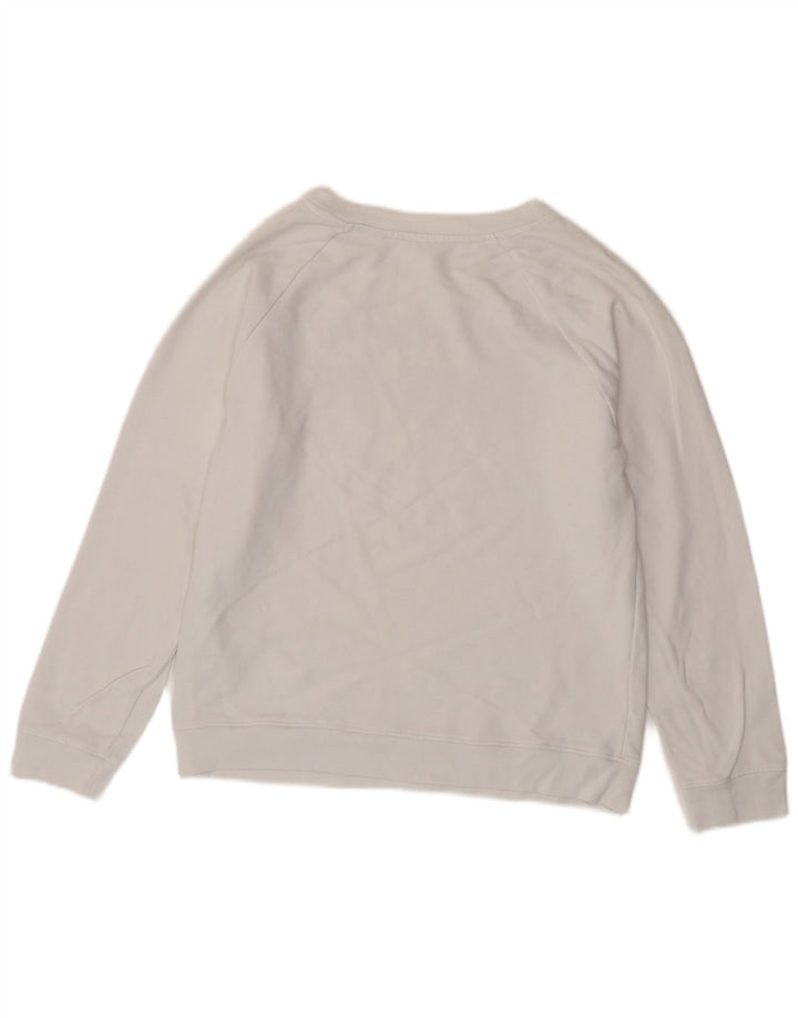 LEVI'S Womens Oversized Graphic Sweatshirt Jumper UK 6 XS White Cotton