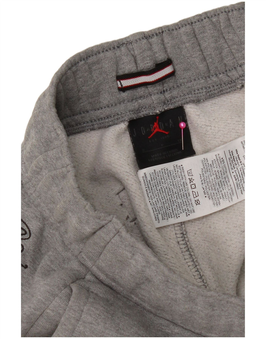 Jordan Mens Tracksuit Trousers Joggers Small  Grey Cotton