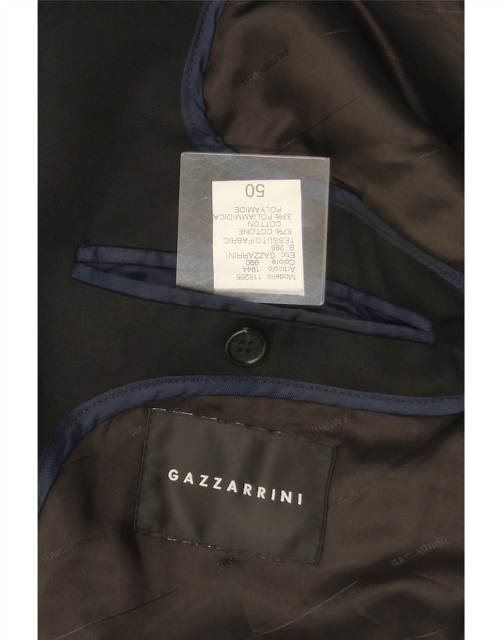 Gazzarrini Mens Trench Coat IT 50 Medium Black Cotton