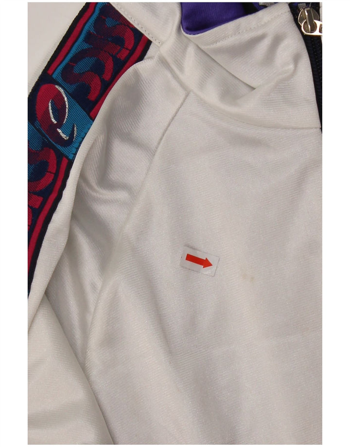 Asics Mens Graphic Tracksuit Top Jacket IT 52 Large Navy Blue Colourblock