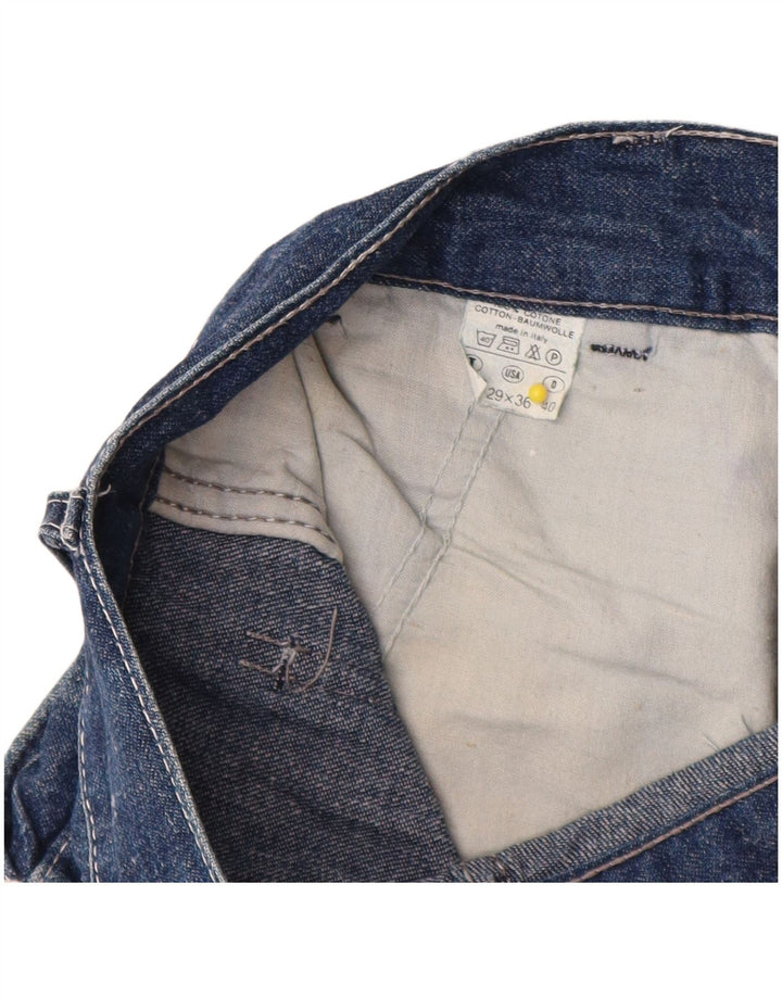 Vintage Womens Cargo Straight Jeans W29 L29 Navy Blue Cotton