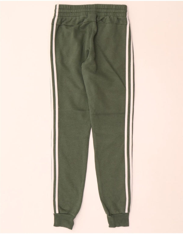 Adidas Womens Tracksuit Trousers Joggers UK 4/6 XS Green Cotton
