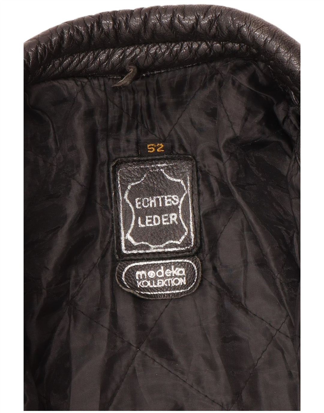 Modeka Mens Leather Biker Jacket UK 38 Medium Black Leather