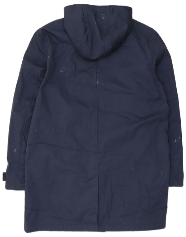 Farah Womens Hooded Windbreaker Coat UK 18 XL Navy Blue Polyester
