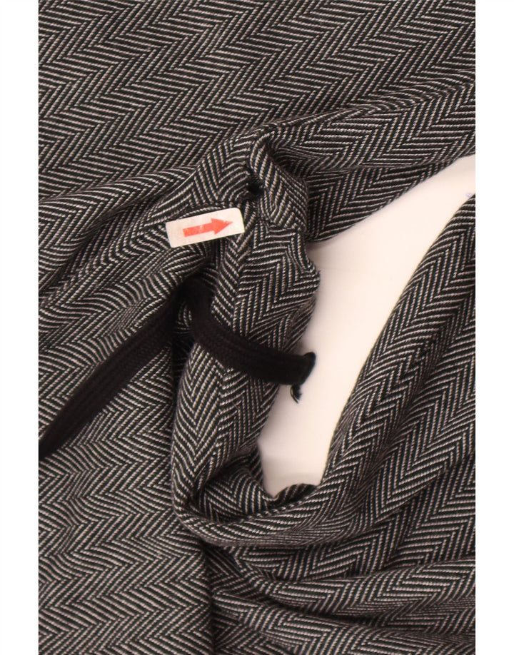 Zara Womens Trafaluc Cropped Trousers Large W30 L23 Grey Herringbone