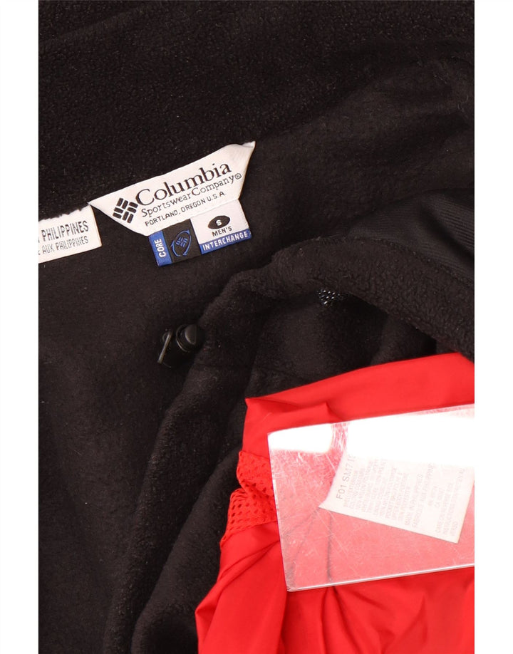 Columbia Mens Interchange Windbreaker Jacket UK 36 Small Red Colourblock